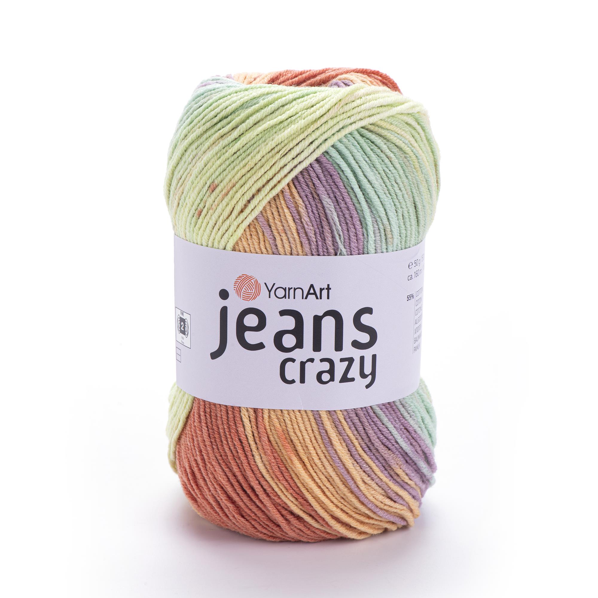 YarnArt Jeans Crazy El Örgü İpliği 50gr 8202 Çok Renkli  - 1 ADET
