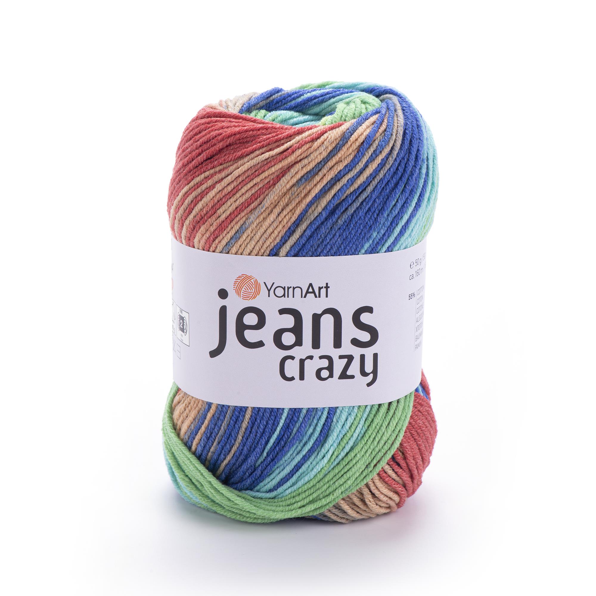 YarnArt Jeans Crazy El Örgü İpliği 50gr 8209 Çok Renkli  - 1 ADET