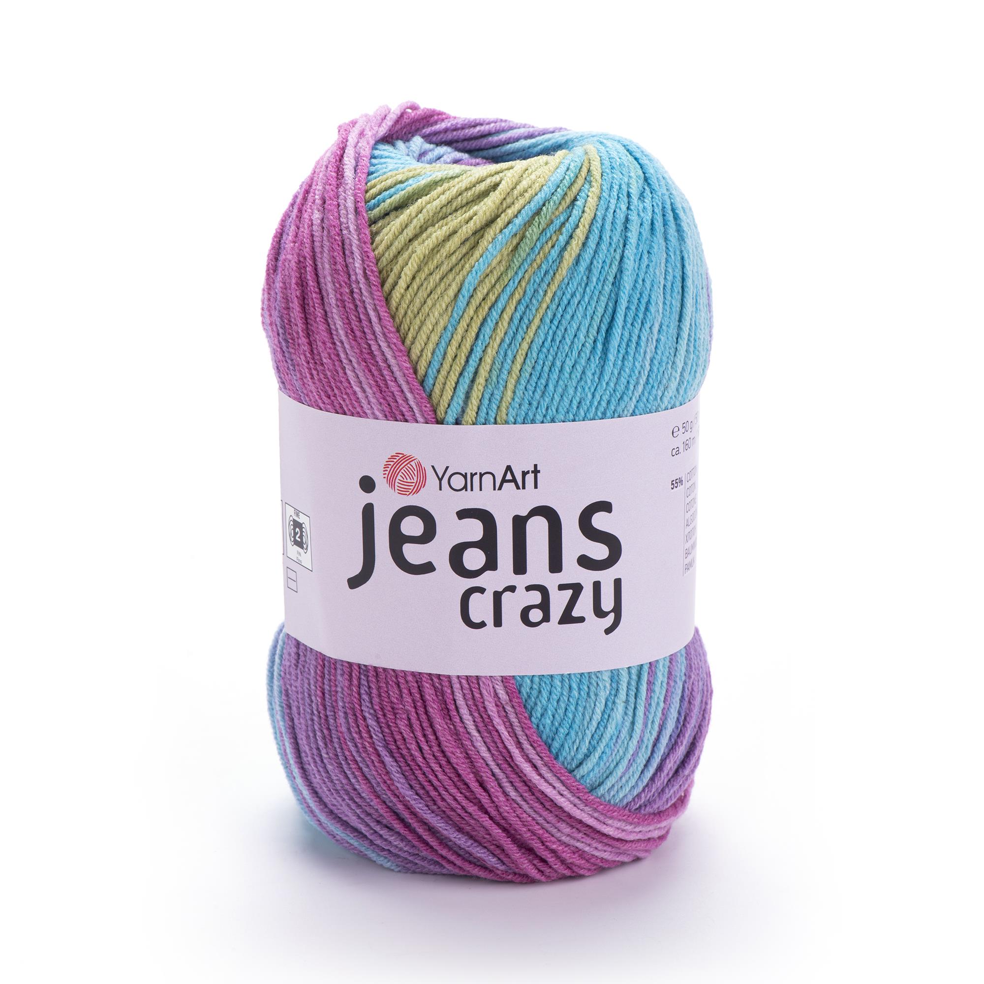 YarnArt Jeans Crazy El Örgü İpliği 50gr 8211 Çok Renkli  - 1 ADET