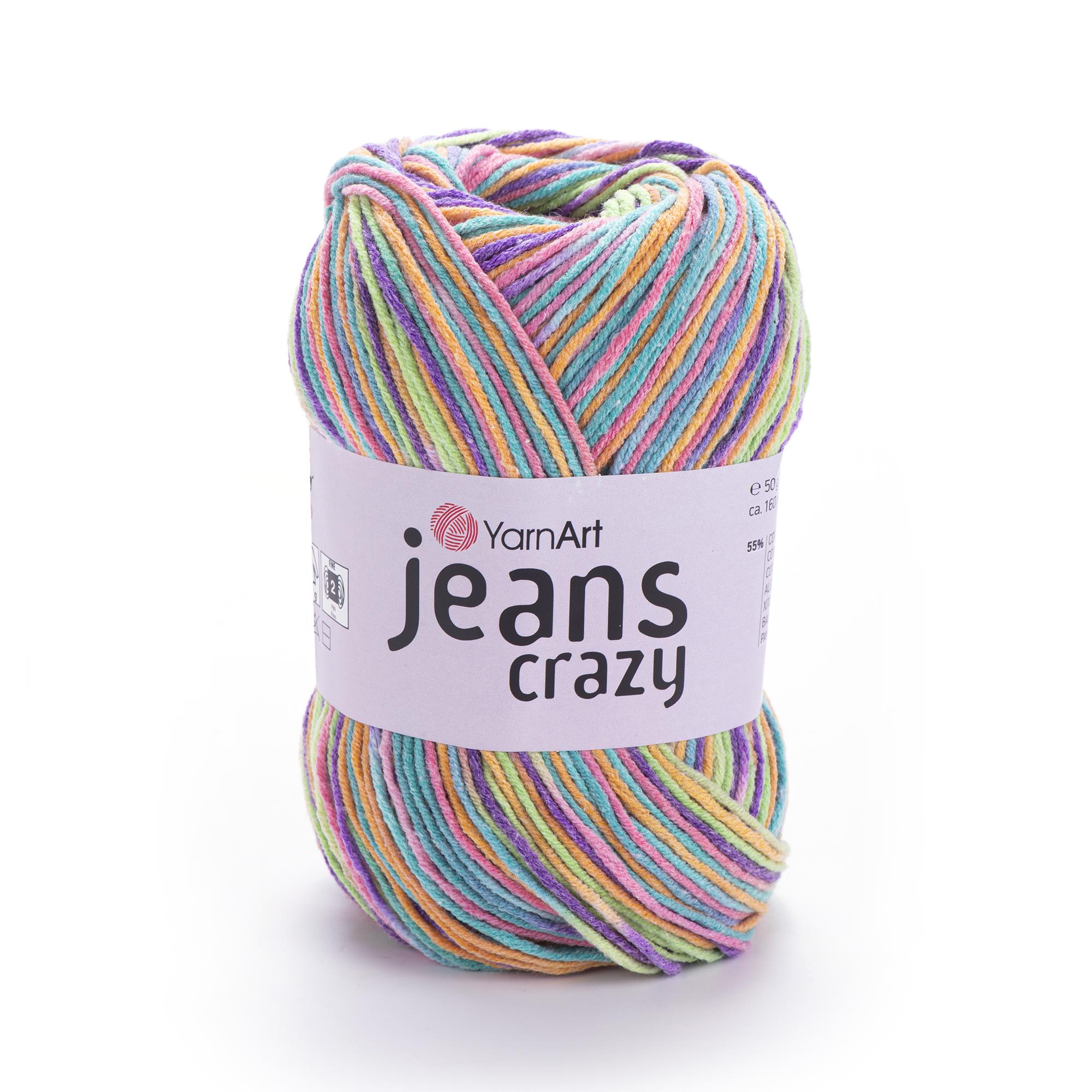 YarnArt Jeans Crazy El Örgü İpliği 50gr 8215 Çok Renkli  - 1 ADET