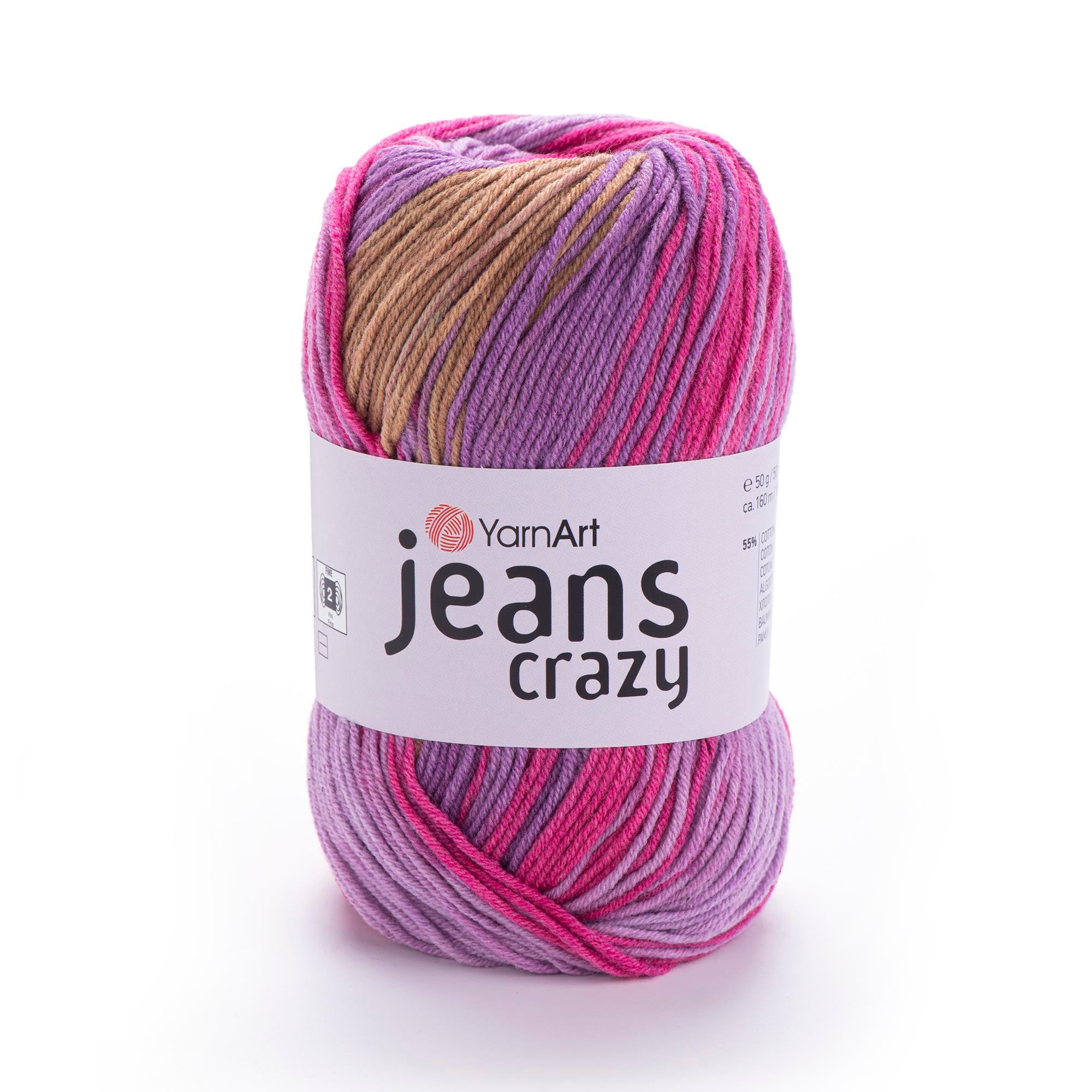 YarnArt Jeans Crazy El Örgü İpliği 50gr 8217 Çok Renkli  - 1 ADET