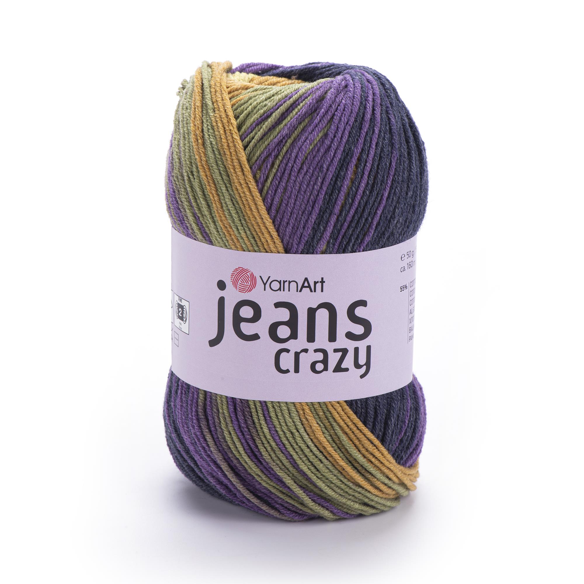 YarnArt Jeans Crazy El Örgü İpliği 50gr 8220 Çok Renkli  - 1 ADET
