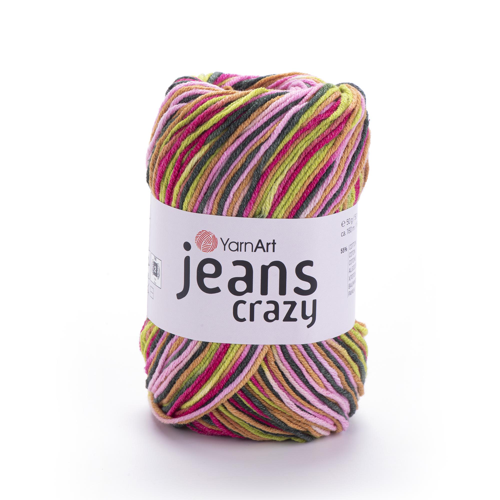 YarnArt Jeans Crazy El Örgü İpliği 50gr 7206 Çok Renkli  - 1 ADET