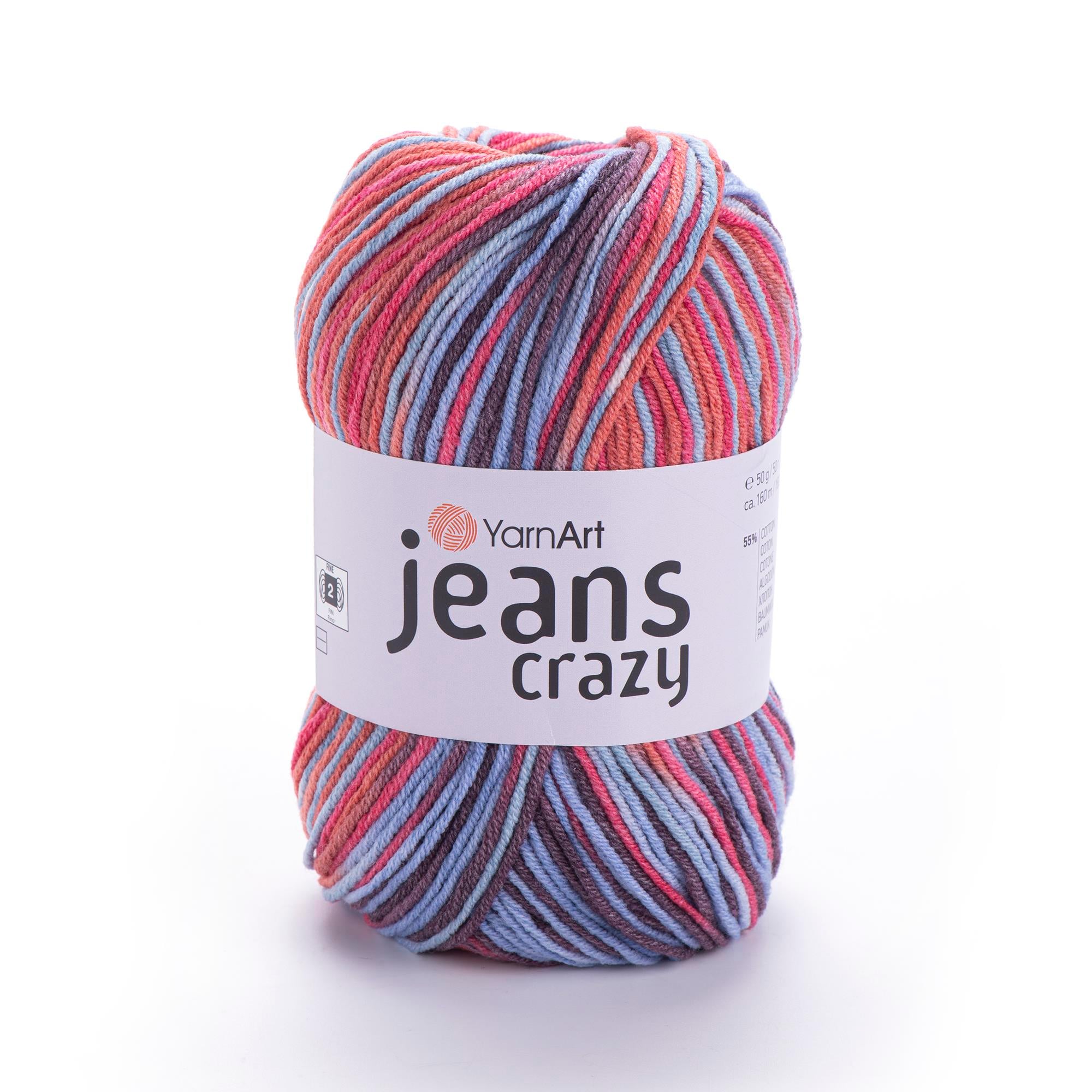 YarnArt Jeans Crazy El Örgü İpliği 50gr 8214 Çok Renkli  - 1 ADET