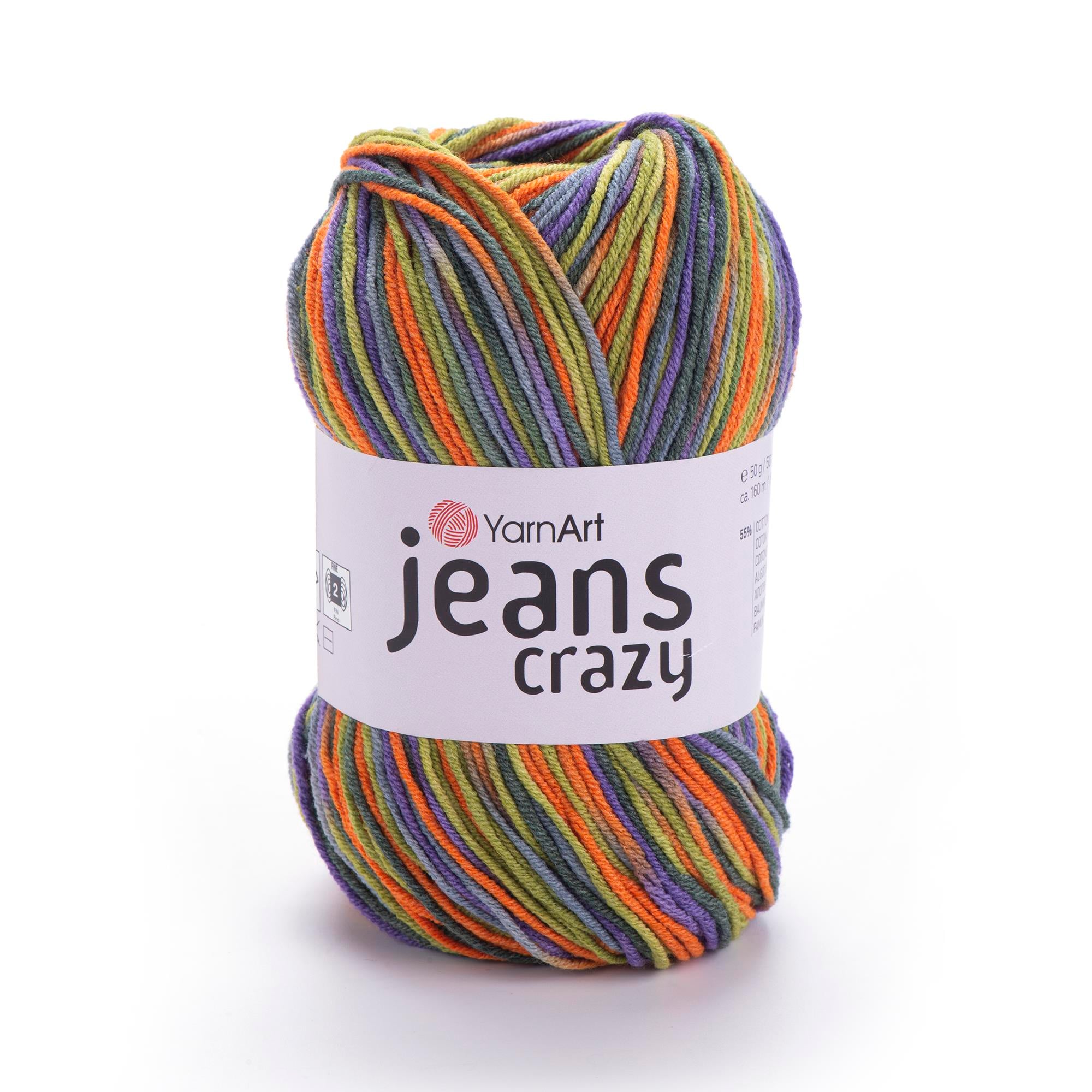 YarnArt Jeans Crazy El Örgü İpliği 50gr 8213 Çok Renkli  - 1 ADET