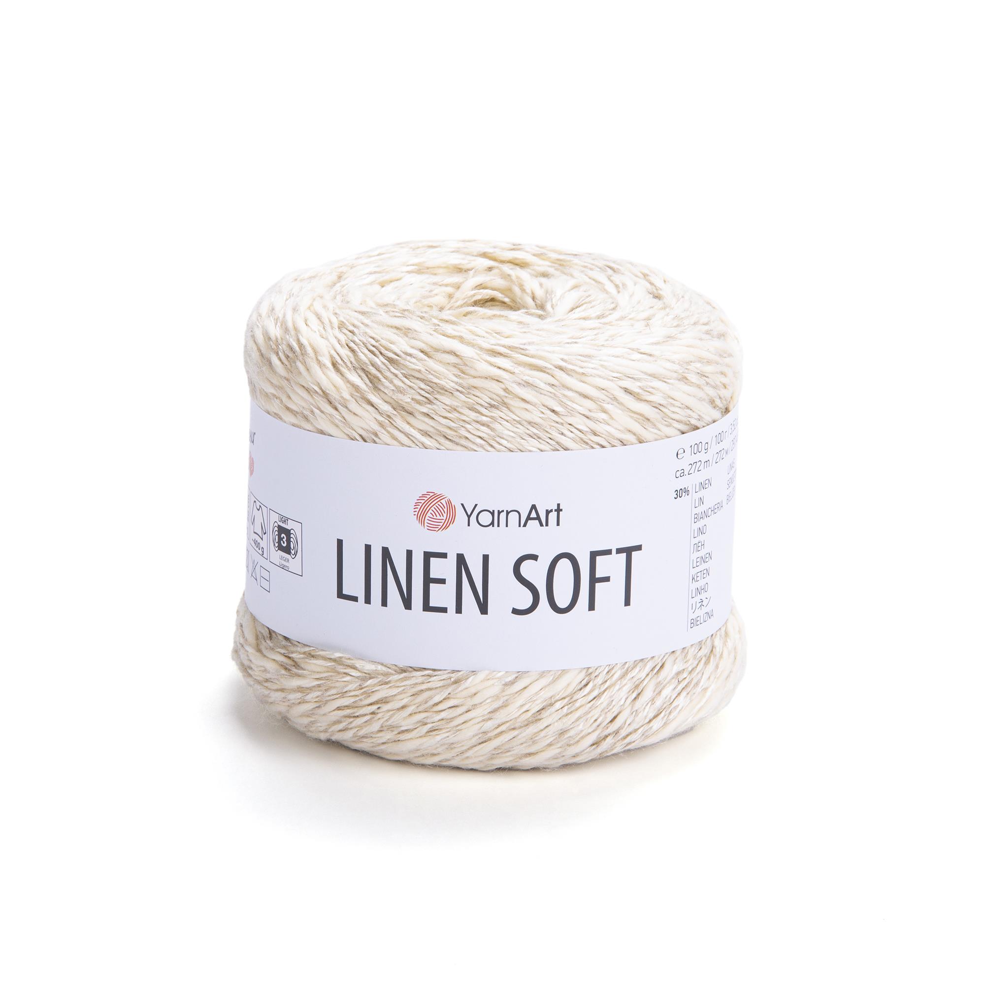 YarnArt Linen Soft El Örgü İpliği 7302 Krem - 1 ADET