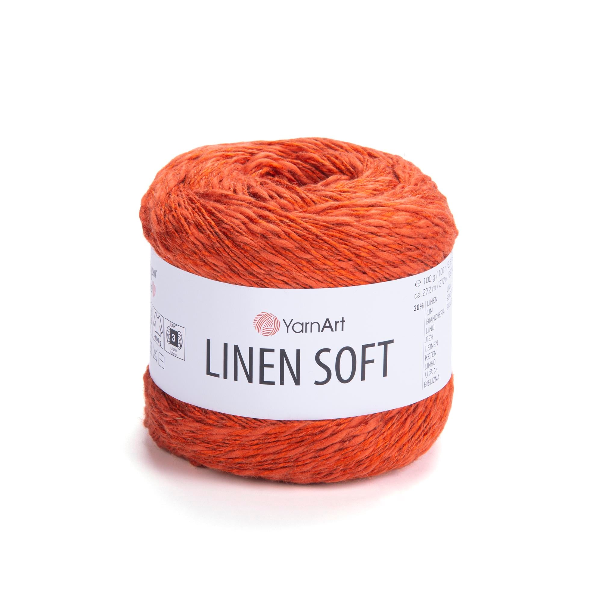 YarnArt Linen Soft El Örgü İpliği 7310 Turuncu - 1 ADET
