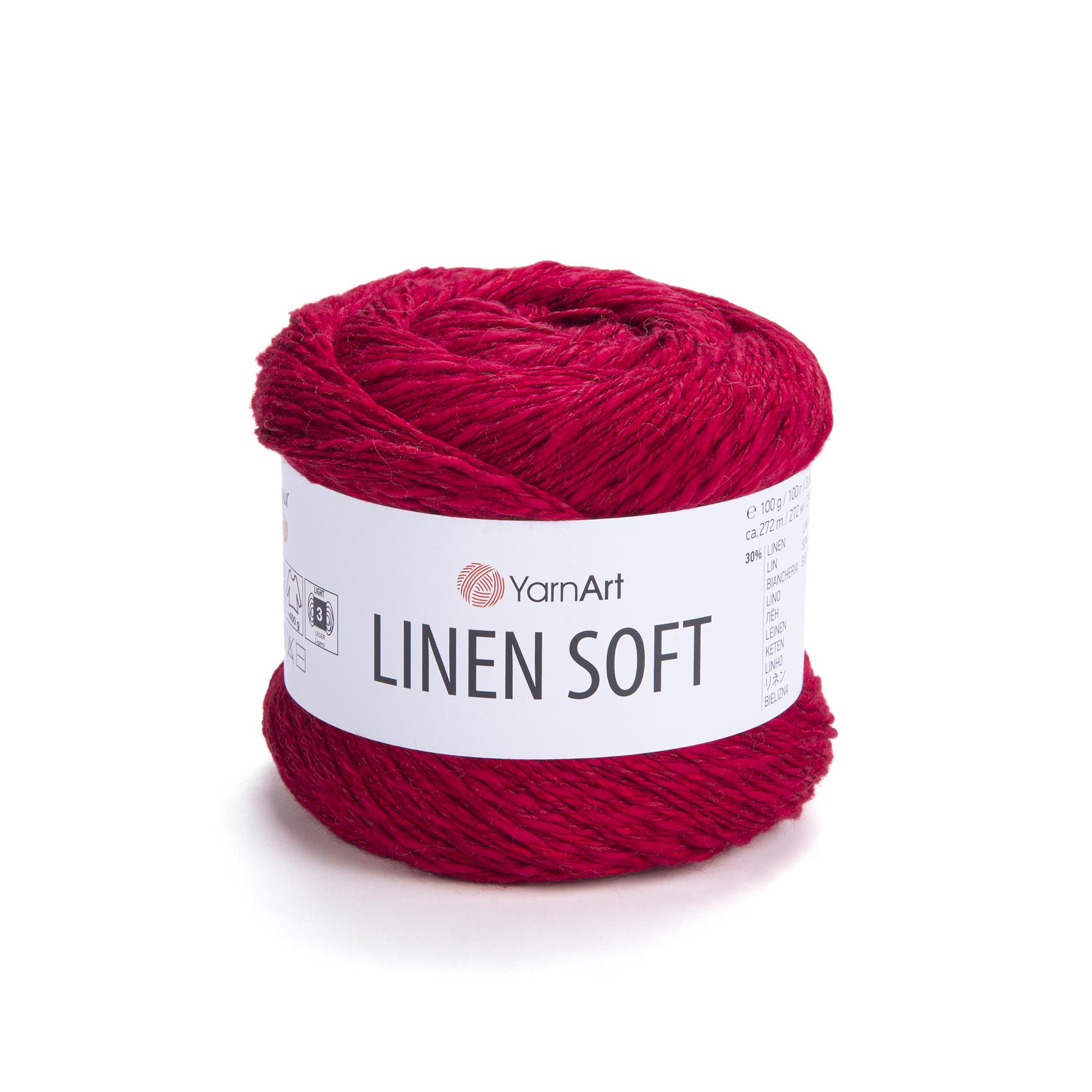 YarnArt Linen Soft El Örgü İpliği 7323 Vişne - 1 ADET
