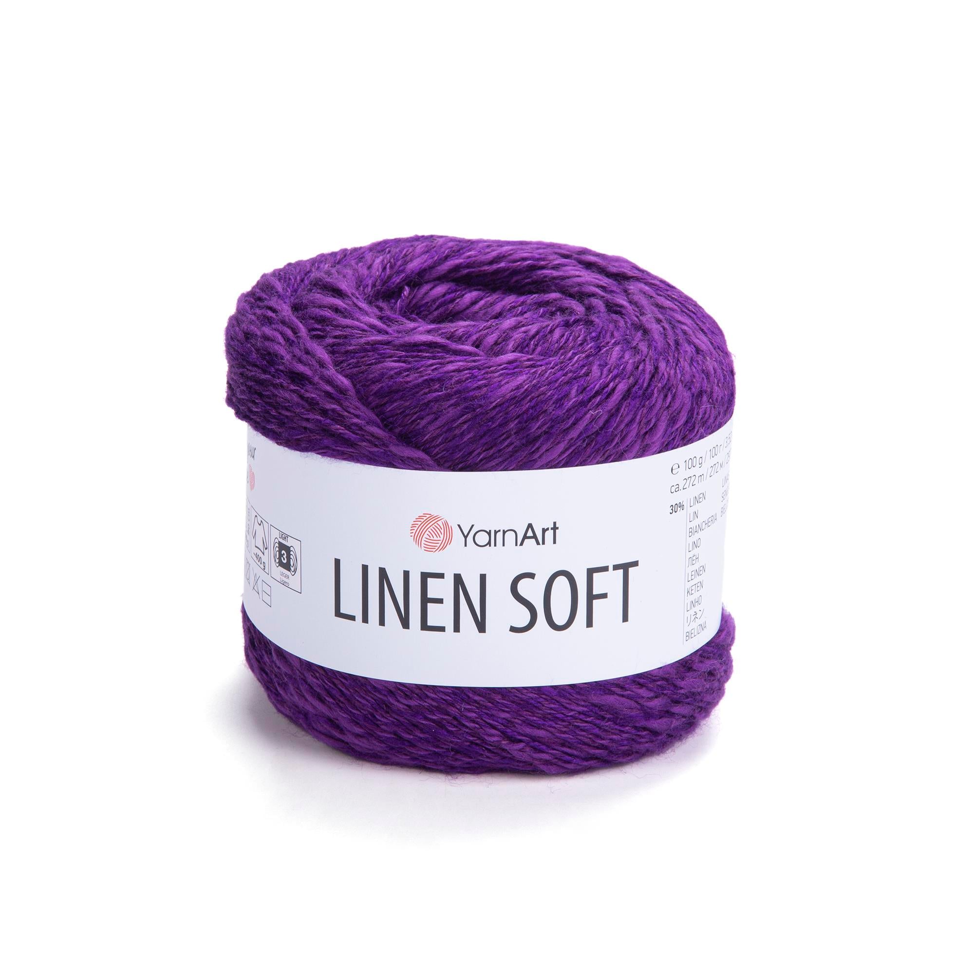 YarnArt Linen Soft El Örgü İpliği 7324 Mor - 1 ADET