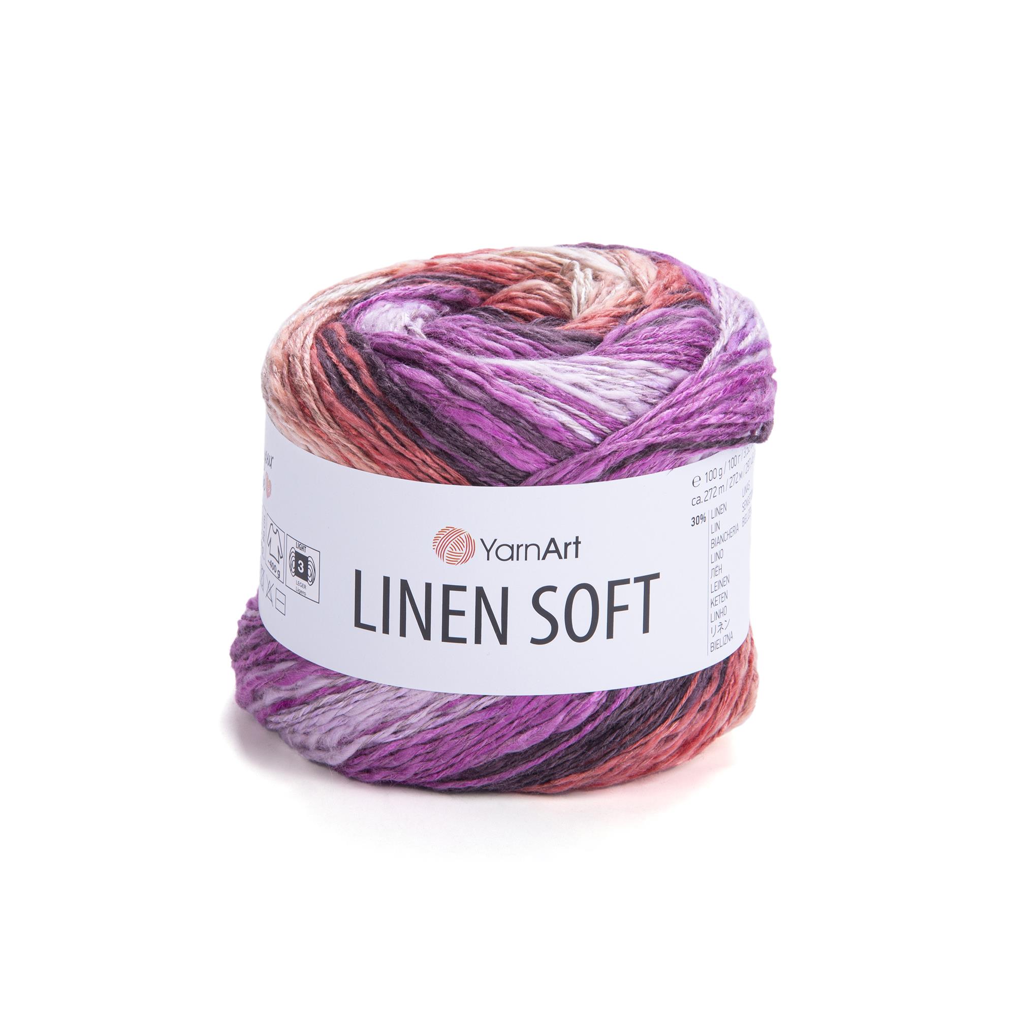 YarnArt Linen Soft El Örgü İpliği 7413 Çok Renkli - 1 ADET