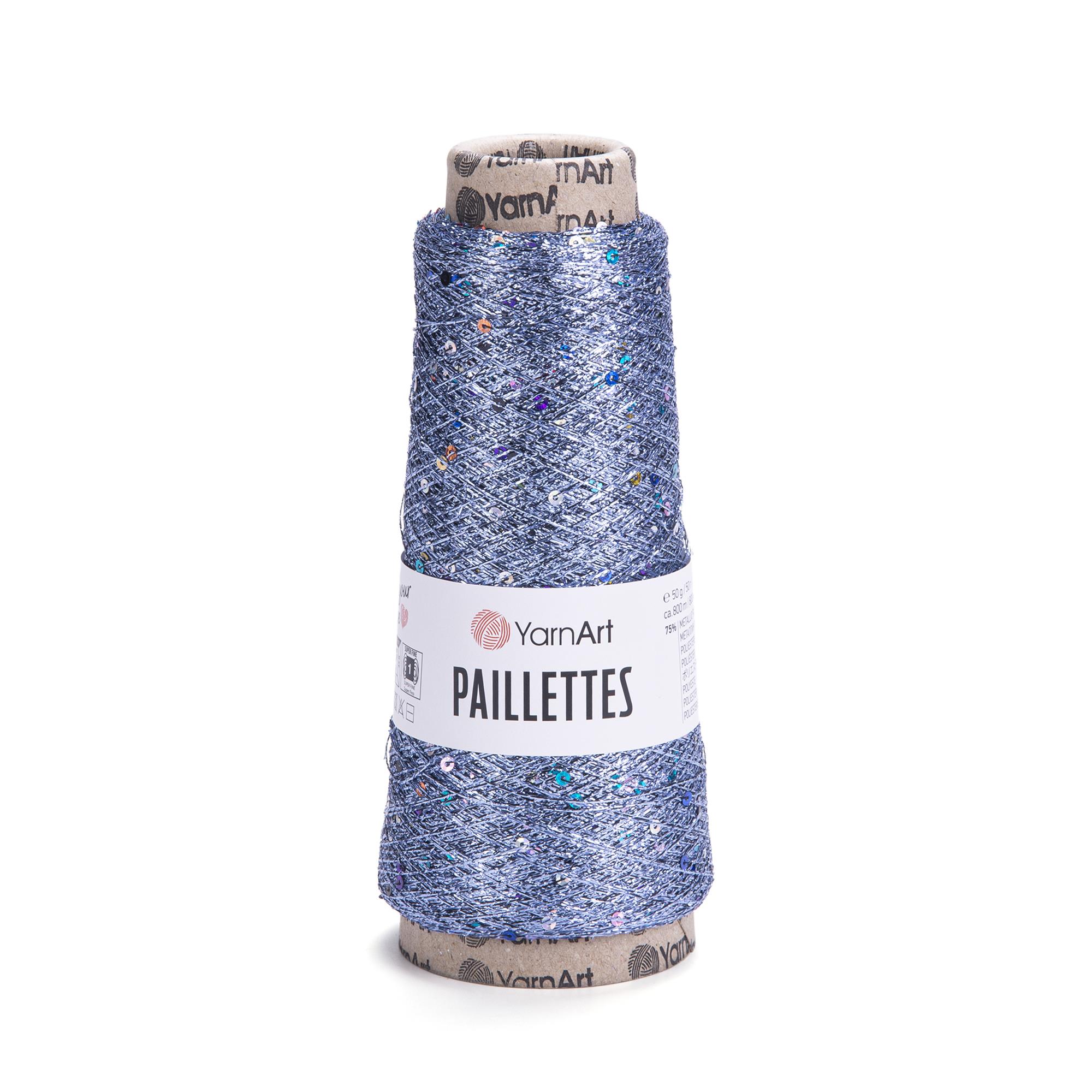 YarnArt Paillettes El Örgü İpliği 50gr 800mt 8003 Mavi  - 1 ADET