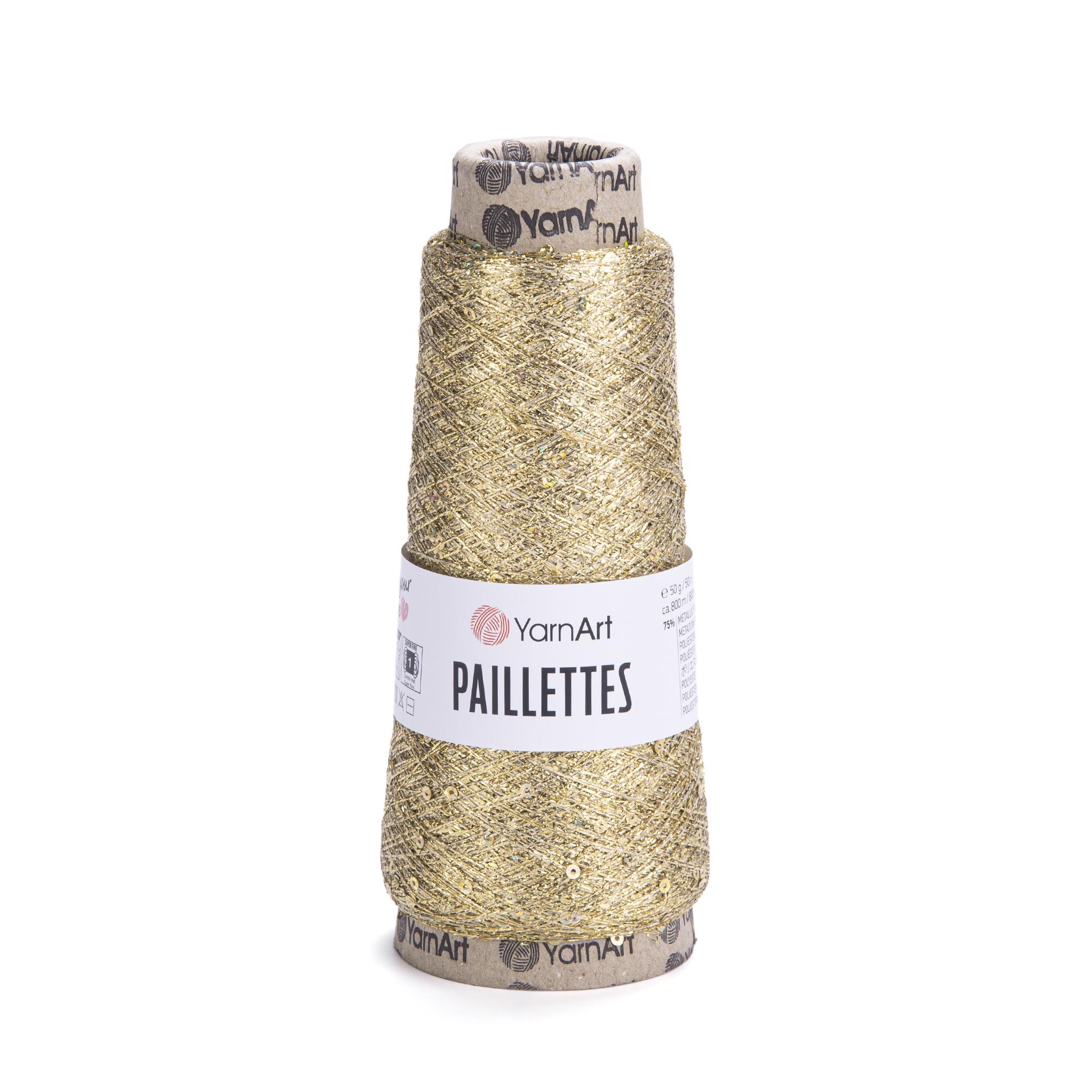 YarnArt Paillettes El Örgü İpliği 50gr 800mt 8002 Gold  - 1 ADET