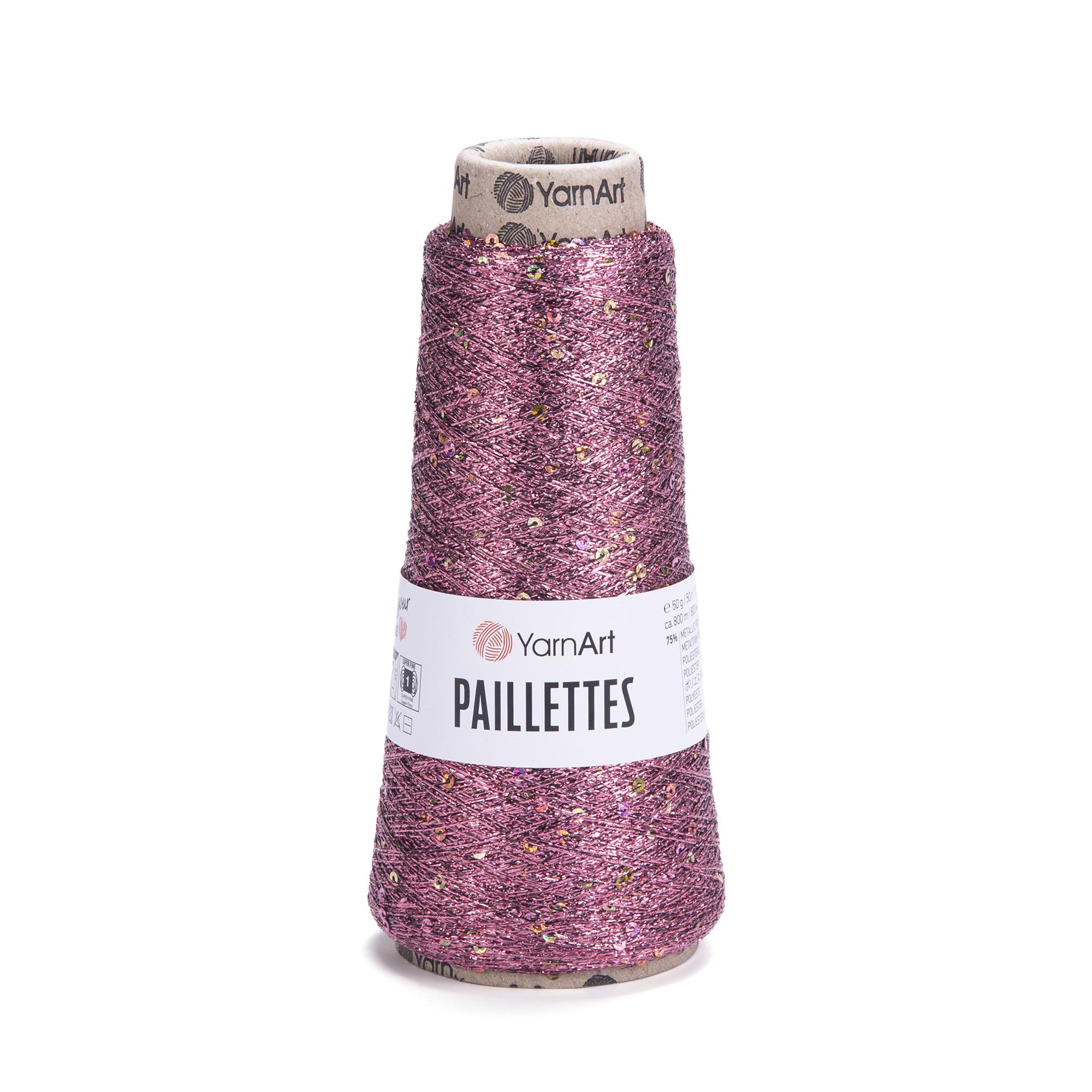 YarnArt Paillettes El Örgü İpliği 50gr 800mt 8004 Pembe  - 1 ADET