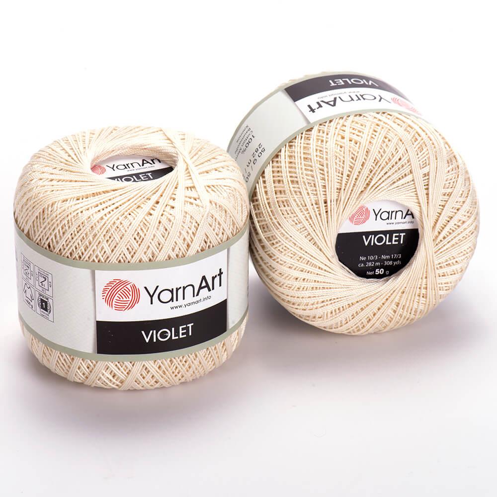 YarnArt Violet El Örgü İpliği 50gr 6282 Krem  - 1 ADET