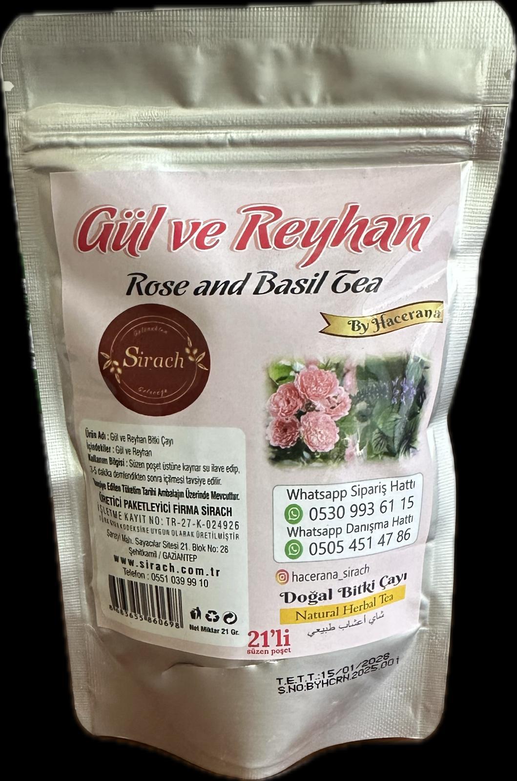 Gül ve Reyhan Çayı (21 Adet)