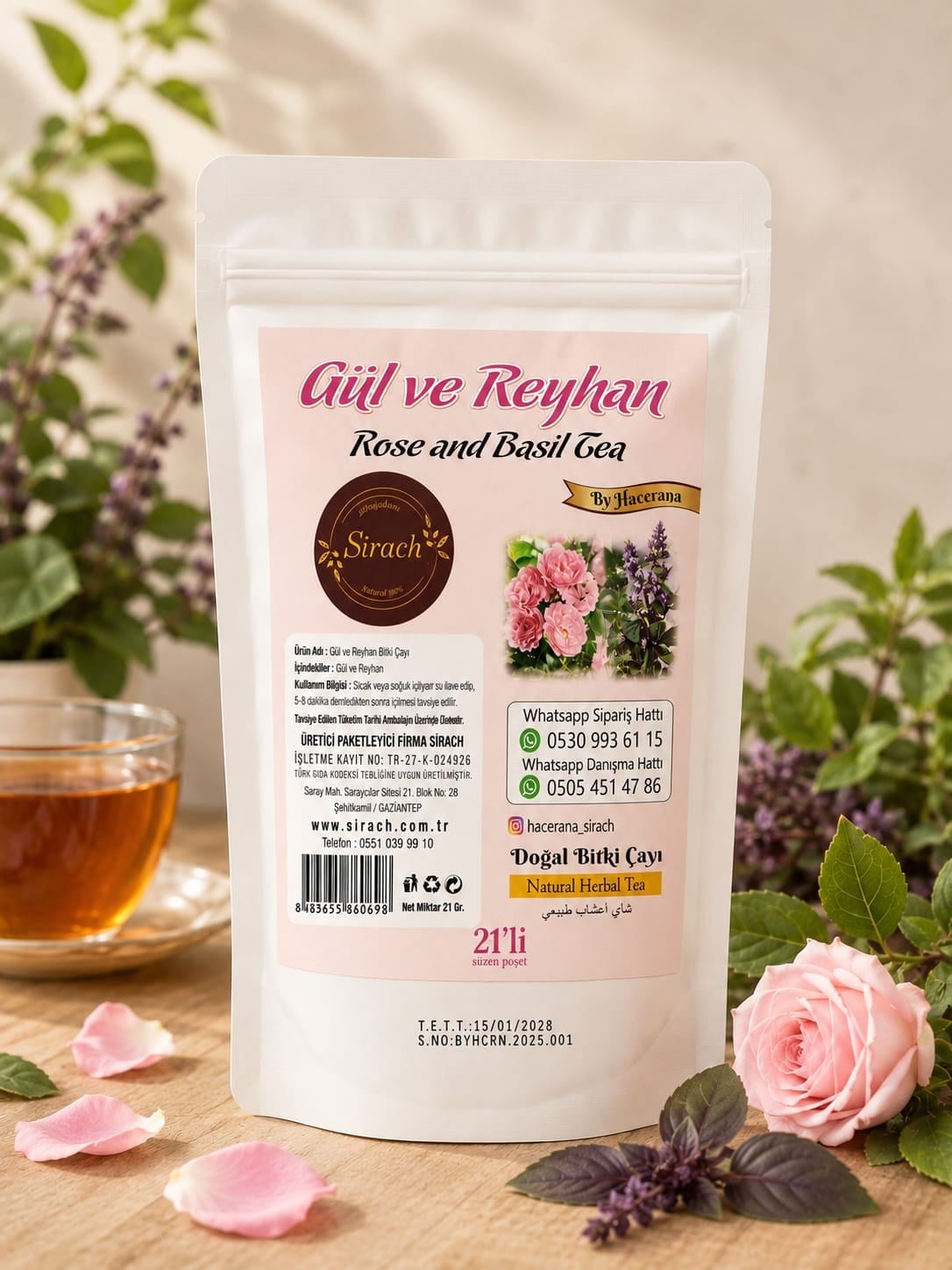 Gül ve Reyhan Çayı (21 Süzen Poşet)