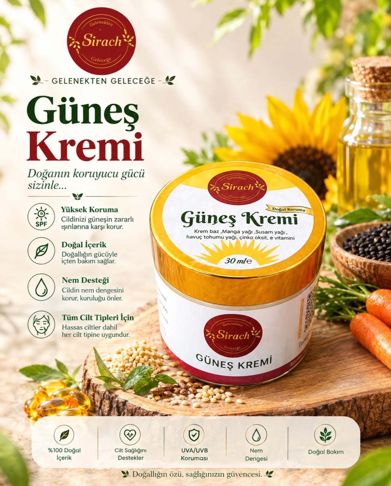 Güneş Kremi (30 ML)