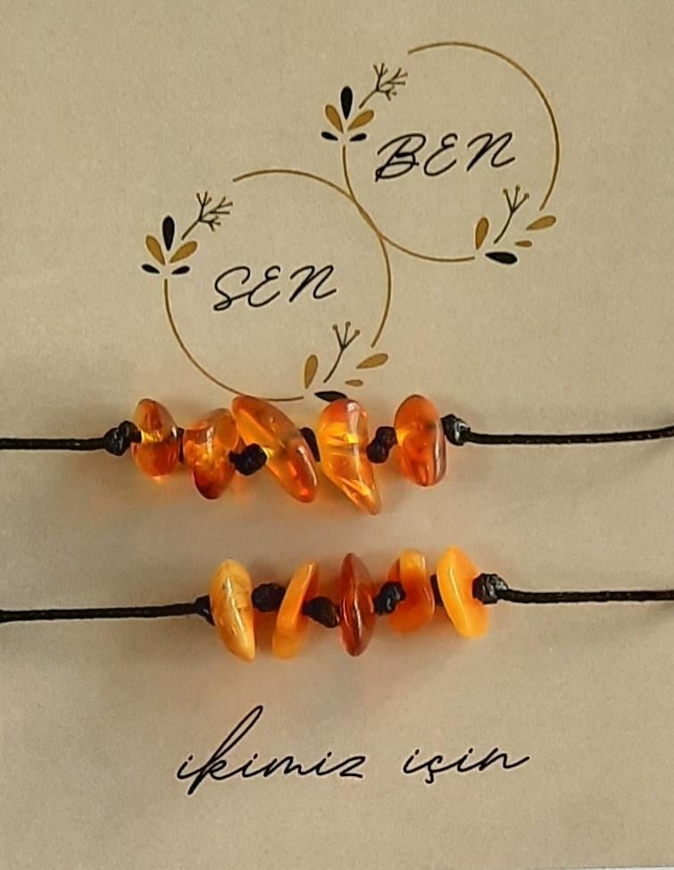 Kehribar Yetişkin Bileklik (İkili)