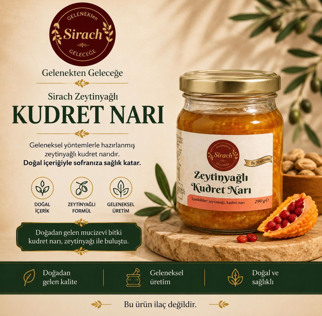 Zeytinyağlı Kudret Narı (190 ML)