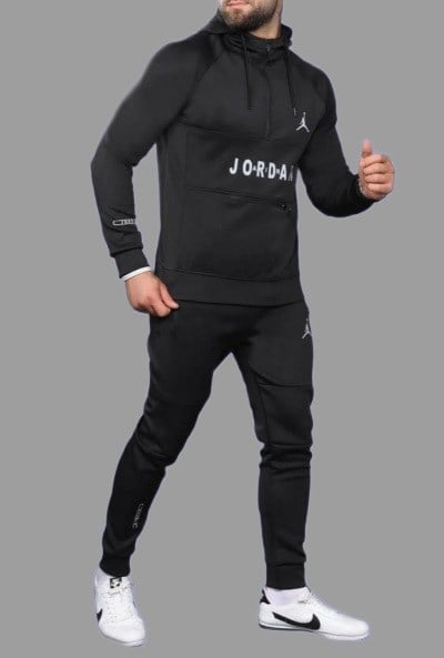 Erkek Eşofman Takımı Siyah kapşonlu 