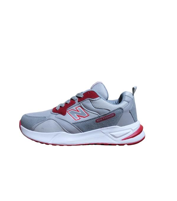 Arsama New Balance Yüksek tabanlı erkek spor ayakkabı Gri Kırmızı 
