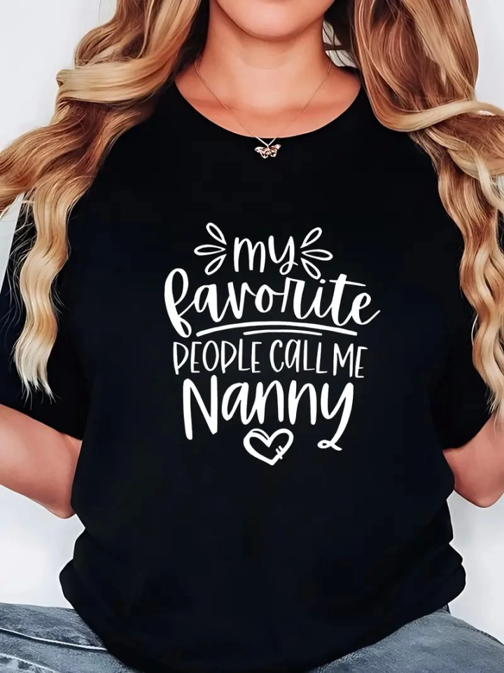 Baskılı Oversize Bisiklet Yaka T-shirt - Siyah