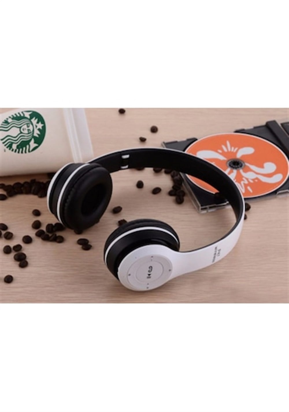 Bluetooth kulaklık kulak üstü mavi 