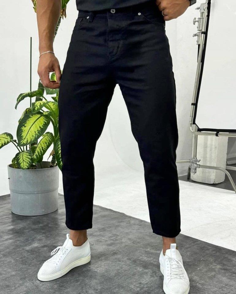 Erkek Siyah Mom Jean