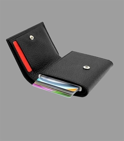 Mekanizmalı kartlık cüzdan  siyah 