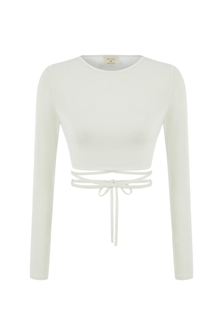 RACHEL CROP TOP - CROPPED BAĞCIK DETAYLI BLUZ