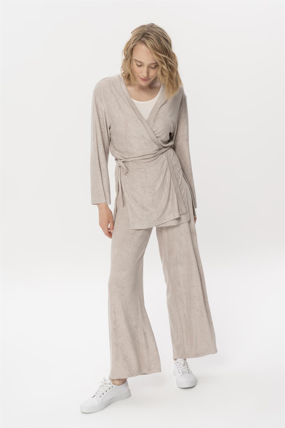 Yoga Top Soft, Havlu Kumaş Detaylı Tunik