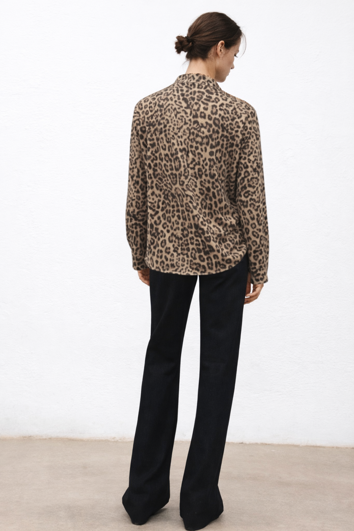 Corinna, Bisiklet Yaka Leopar Desenli Geri Dönüştürülmüş Polyesterli Sweatshirt 