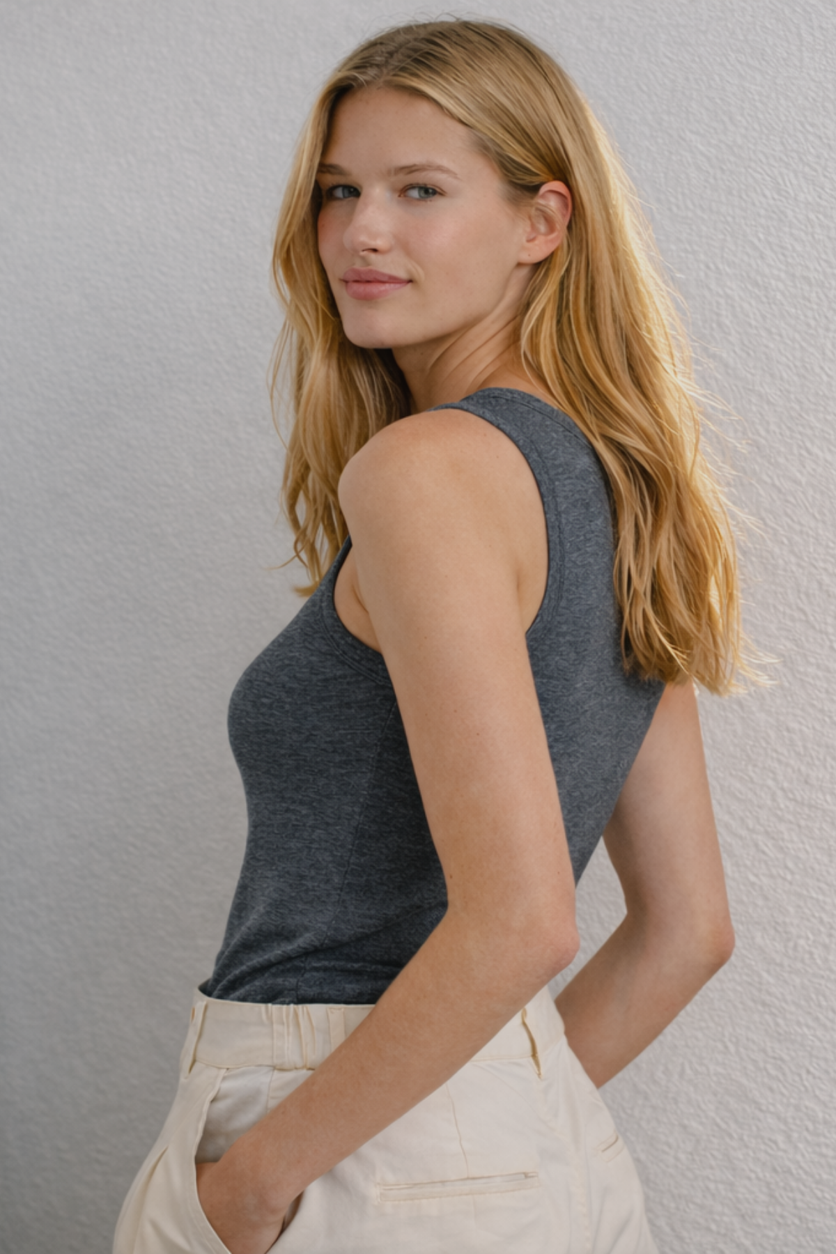 COURTNEY TANK TOP, Sürdürülebilir Kumaşlı, Ribana Atlet