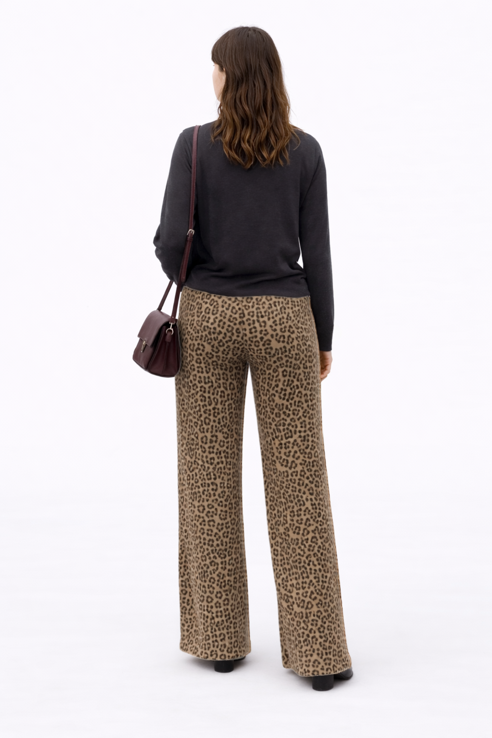 Donna Pant, Leopar Desenli Sürdürülebilir Cozy Pantolon