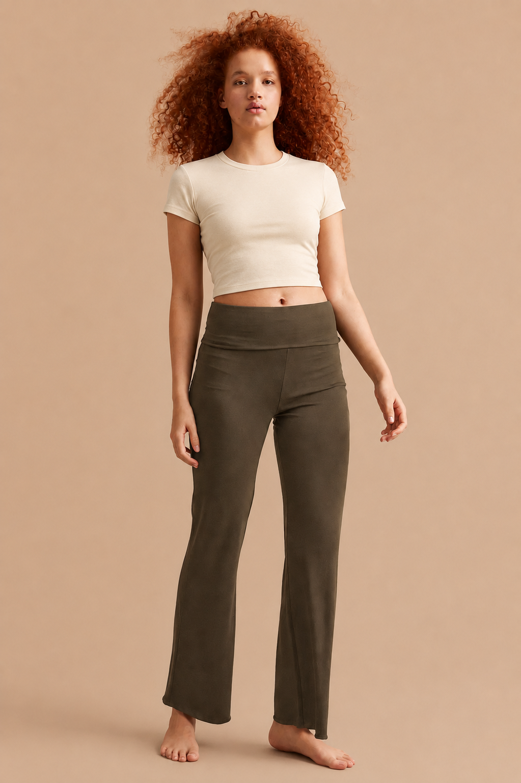 Gaia Pant, Modal Karışımlı Bootcut Pantolon