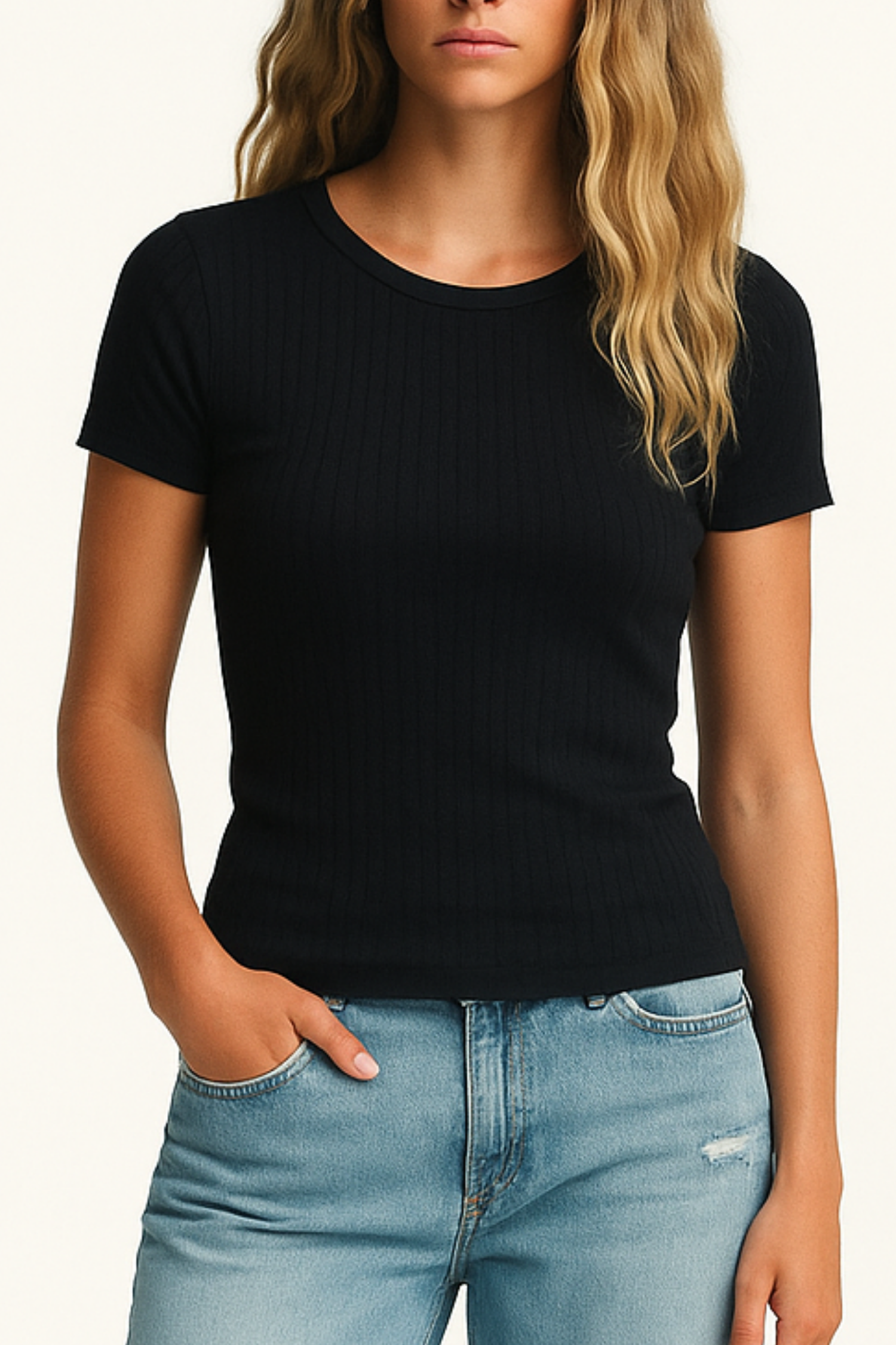 Gianna Top, Ecovero Vikon ile Geri Dönüştürülmüş Polyester Karışımlı RibanaT-shirt