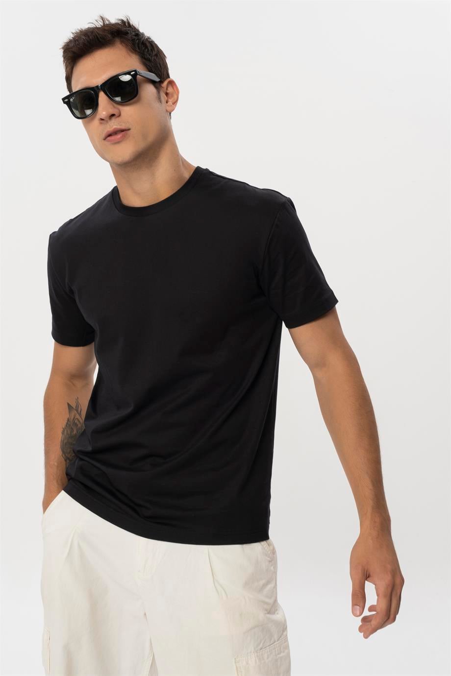 LEO NEW - BİSİKLET YAKA BASIC T-SHIRT