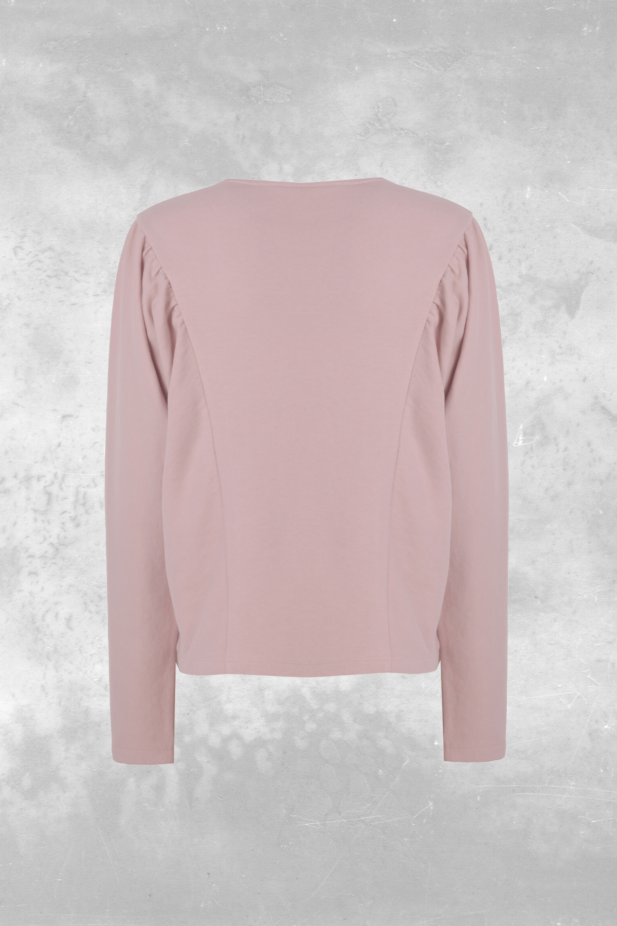 Mira, Organik Kumaşlı, Omuz Büzgülü, Pudra Renk, Sweatshirt