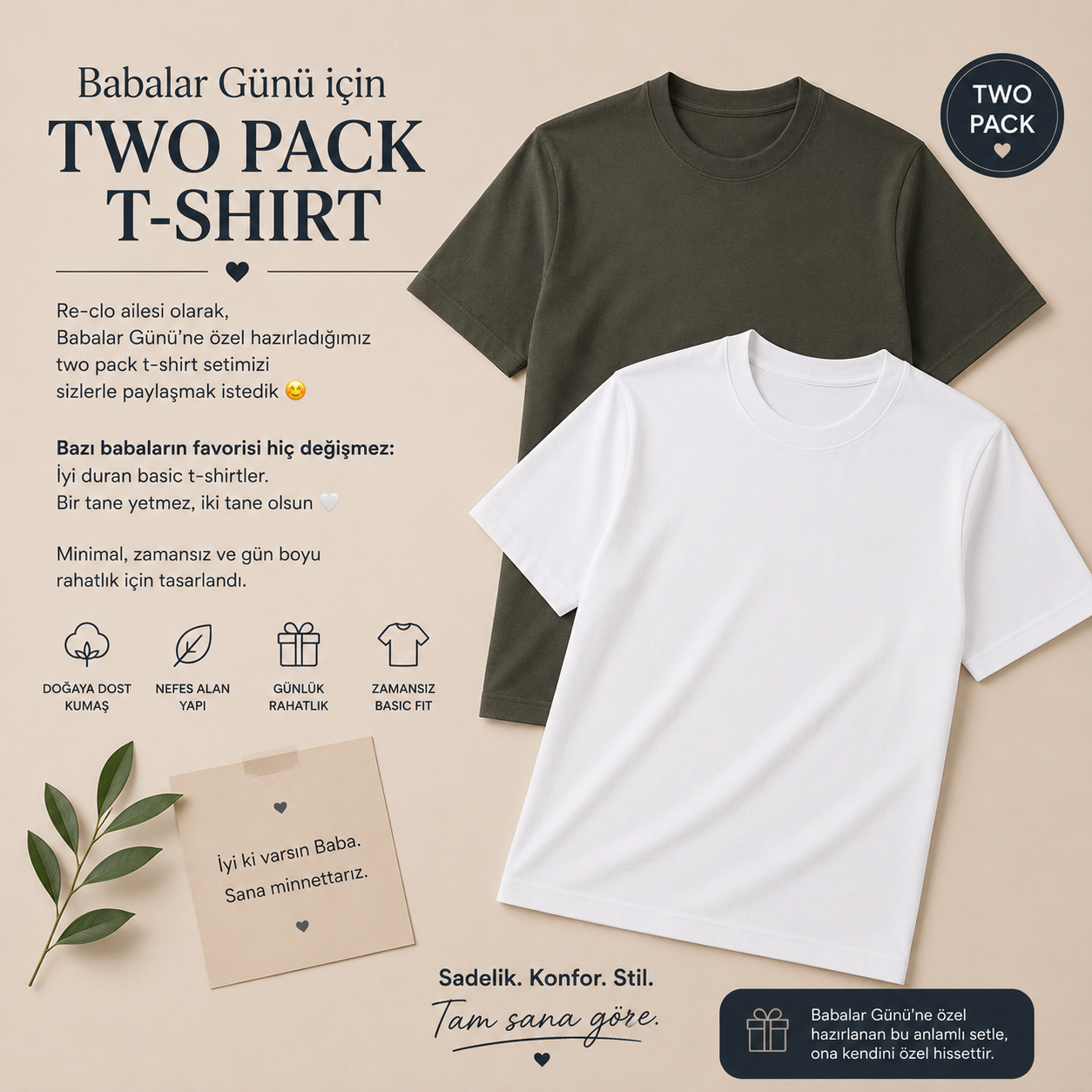 RE-CLO TWO PACK T-SHIRT