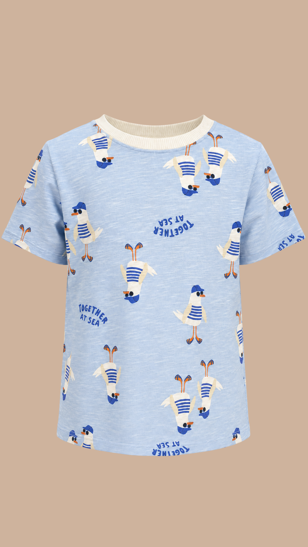 SEAGULL TEE, Organik Kumaşlı Kısa Kollu Unisex Çocuk T- shirt