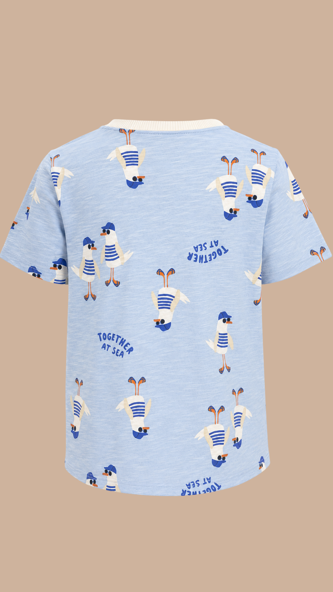 SEAGULL TEE, Organik Kumaşlı Kısa Kollu Unisex Çocuk T- shirt