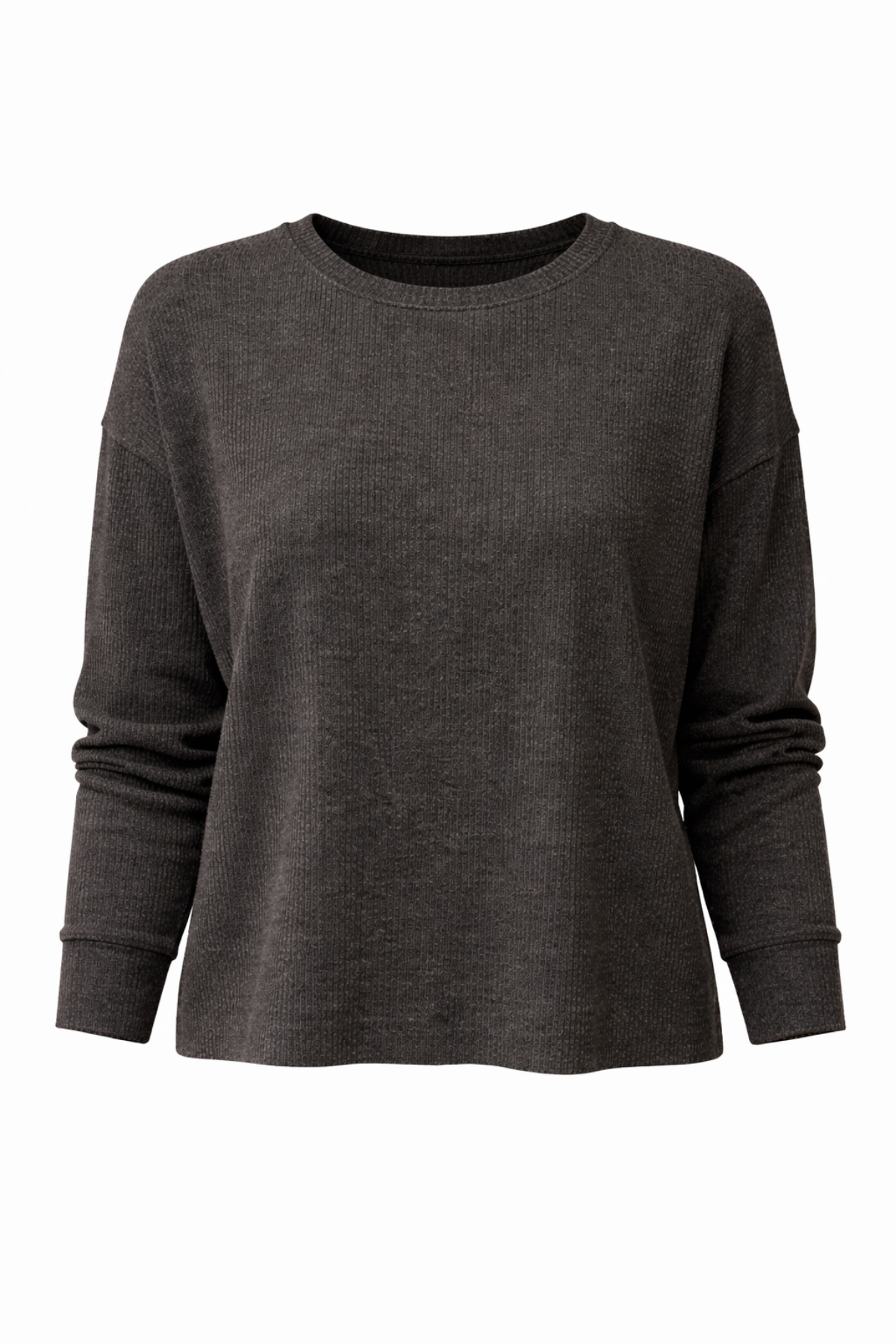 Tanya Top, Bisiklet Yaka Ribanalı Sürdürülebilir Cozy Sweatshirt