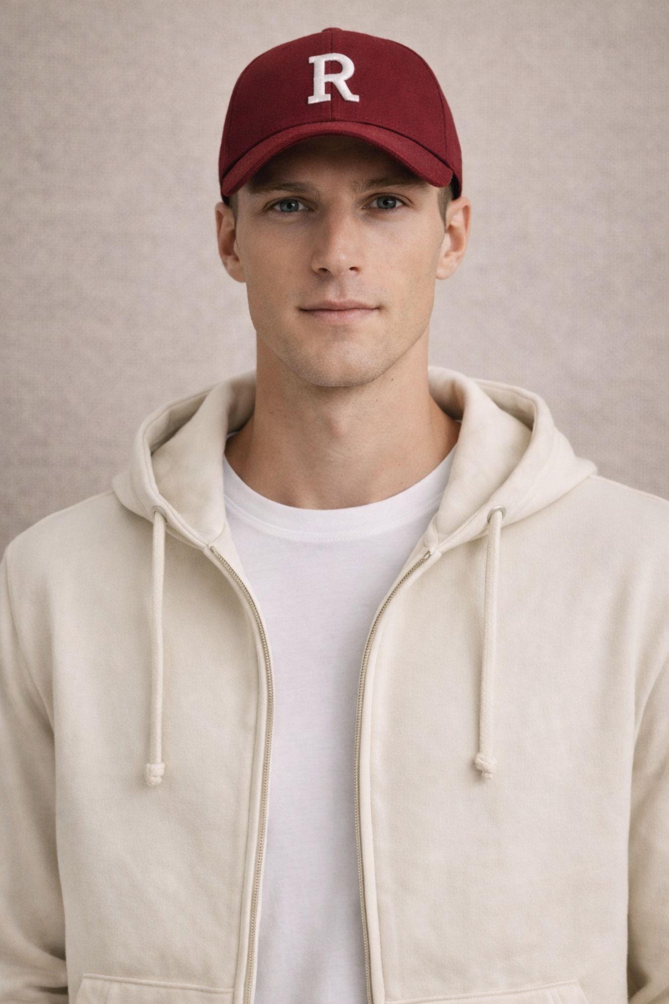 TRISTAN, %100 Organik Pamuklu Fermuarlı Kapüşonlu Sweatshirt