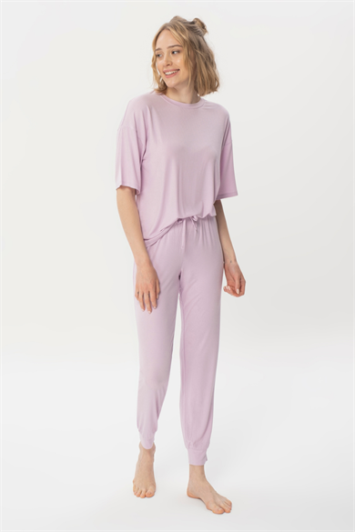 Hilda Pijama Set, Organik Kumaşlı Alt Üst Pijama Takımı