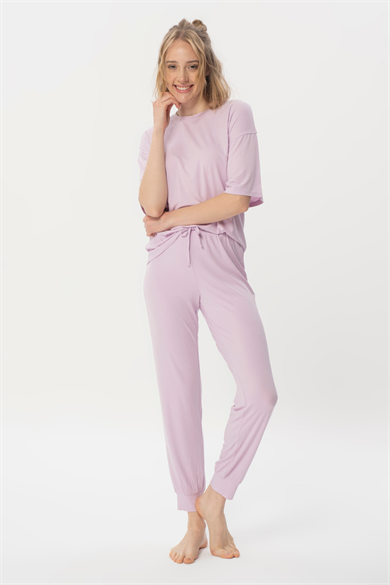 Hilda Pijama Set, Organik Kumaşlı Alt Üst Pijama Takımı