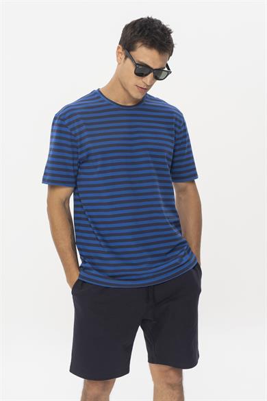 Riky, Baskı Detaylı Organik Pamuklu Çizgili T-shirt