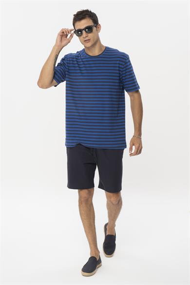 Riky, Baskı Detaylı Organik Pamuklu Çizgili T-shirt