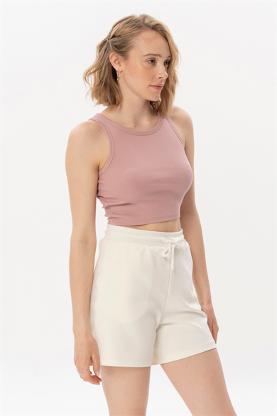Rita, Kolsuz, Sürdürülebilir Kumaşlı Cropped Ribana Atlet