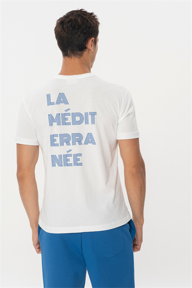 Sailor, Baskı Detaylı Organik Pamuklu Beyaz T-Shirt