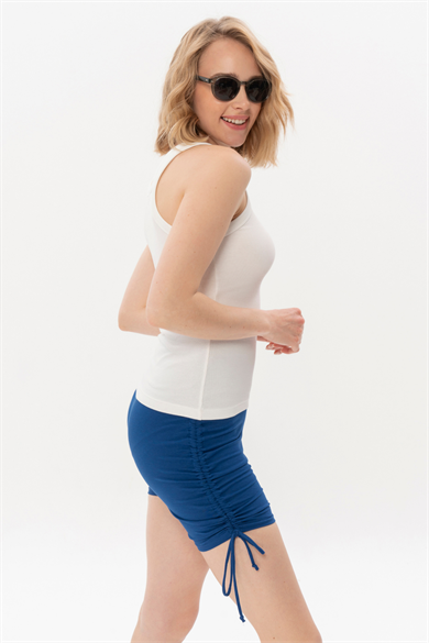 Sia, Büzgü Detaylı Kadın Şortu